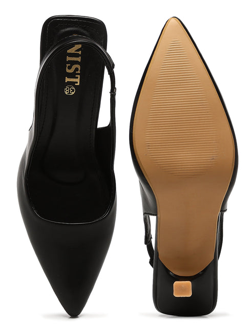 GNIST Pointed Pumps Black Stiletto Heels